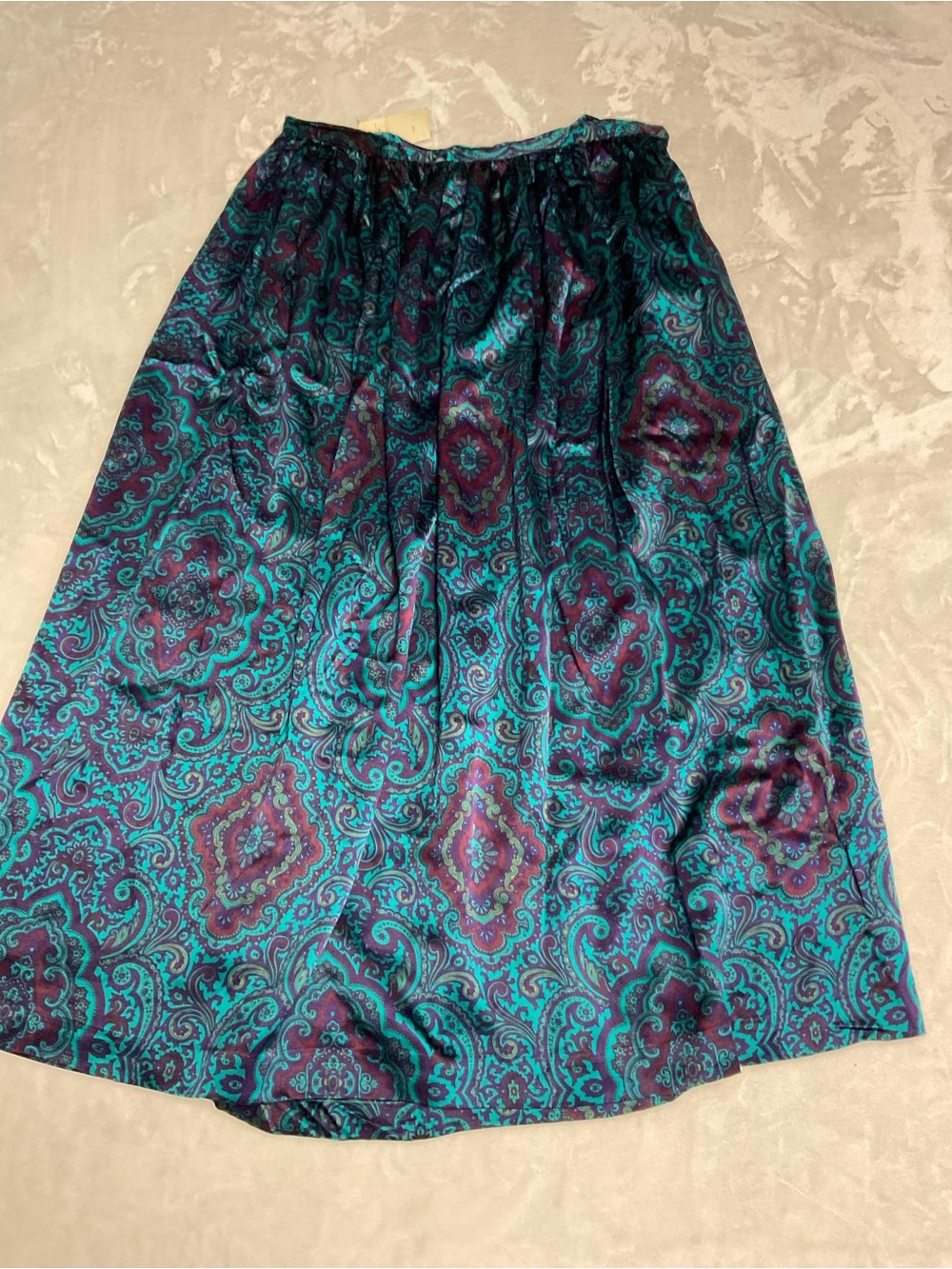 1980s Ellen Tracy Silk Skirt